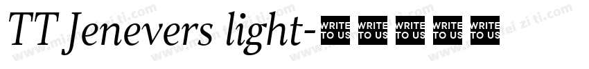 TT Jenevers light字体转换